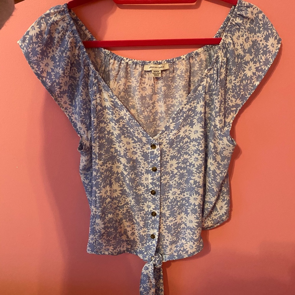 American Eagle Cropped Blouse